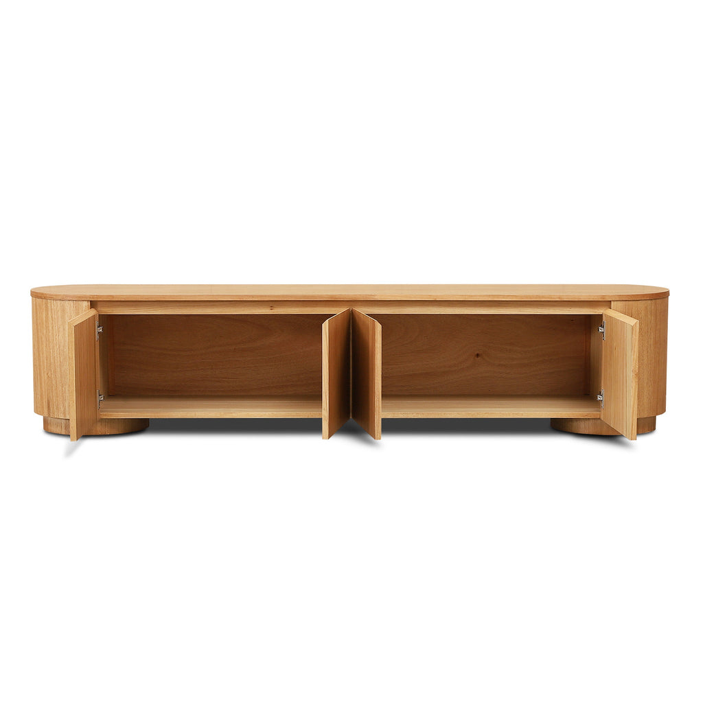 2.1m Tassie Oak Palermo TV Entertainment Unit - Natural