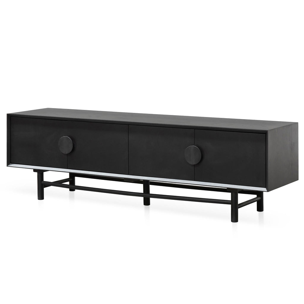 1.8m Wooden Palermo TV Entertainment Unit - Black