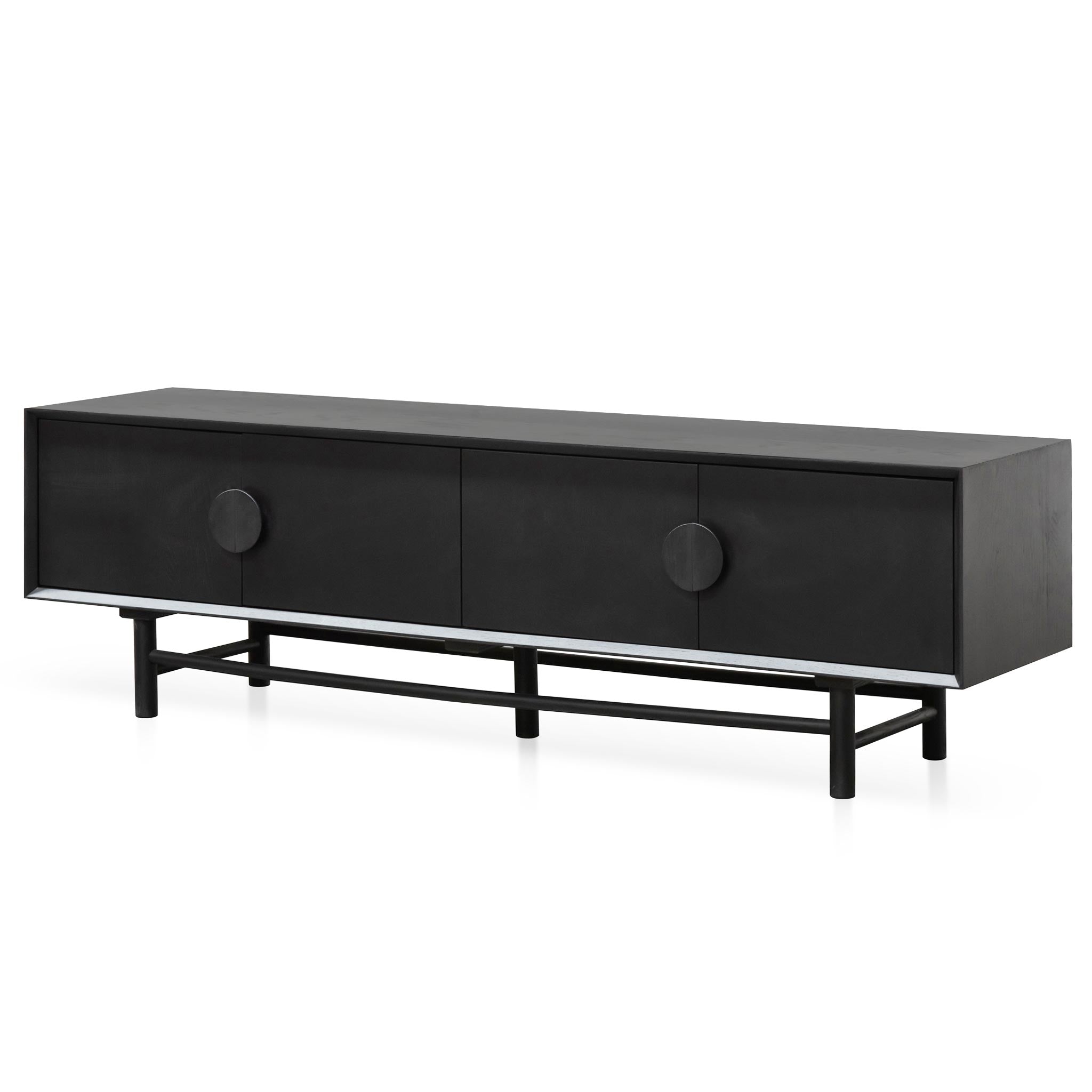 1.8m Wooden Palermo TV Entertainment Unit - Black