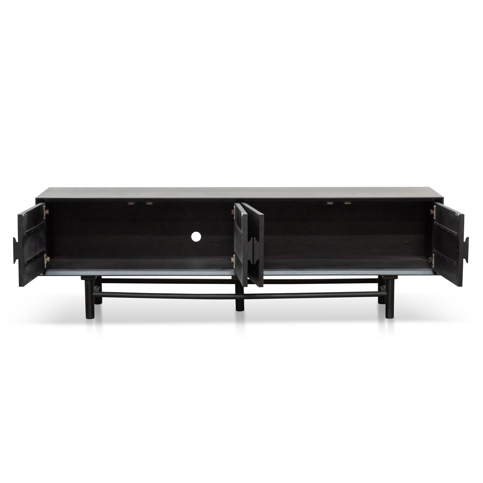 1.8m Wooden Palermo TV Entertainment Unit - Black