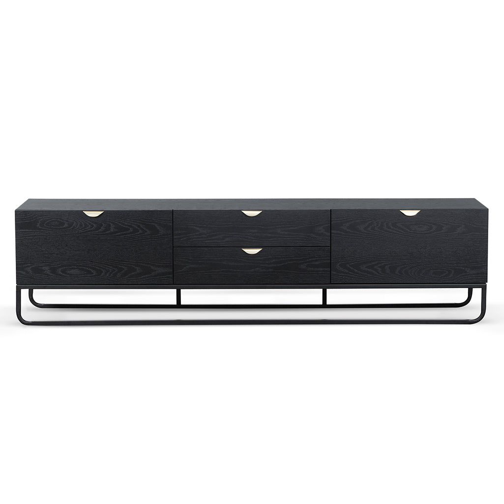 2m Wooden Palermo TV Entertainment Unit - Black