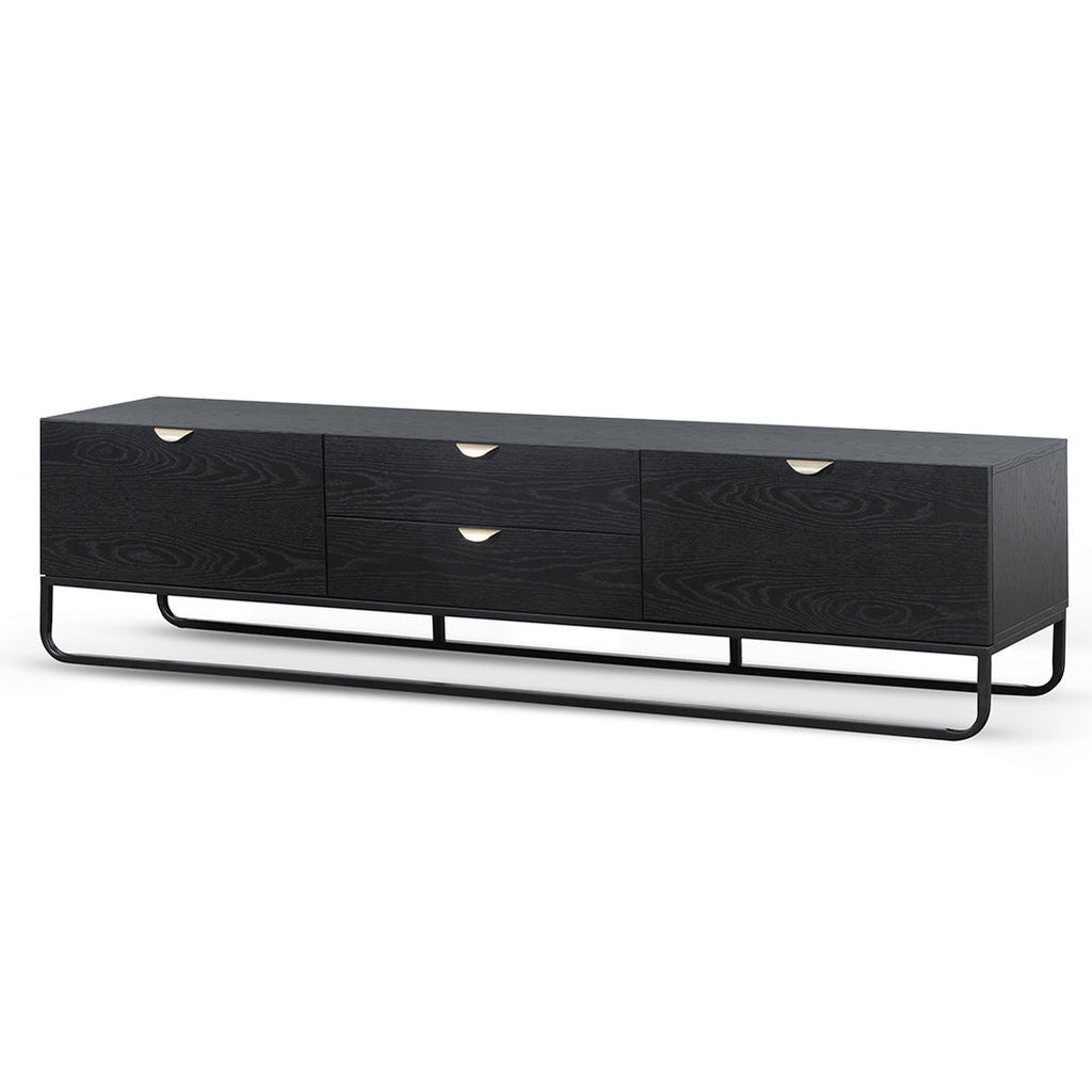 2m Wooden Palermo TV Entertainment Unit - Black
