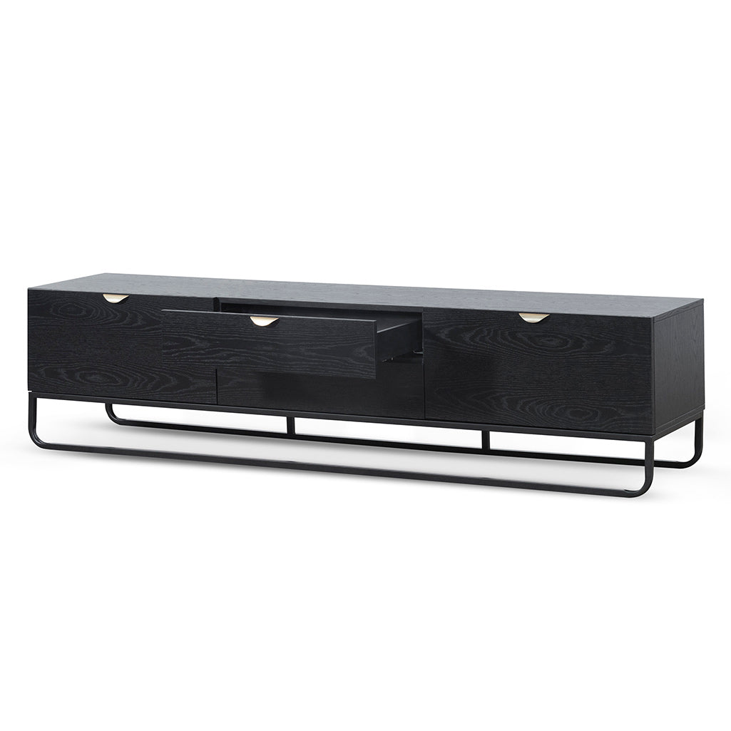 2m Wooden Palermo TV Entertainment Unit - Black