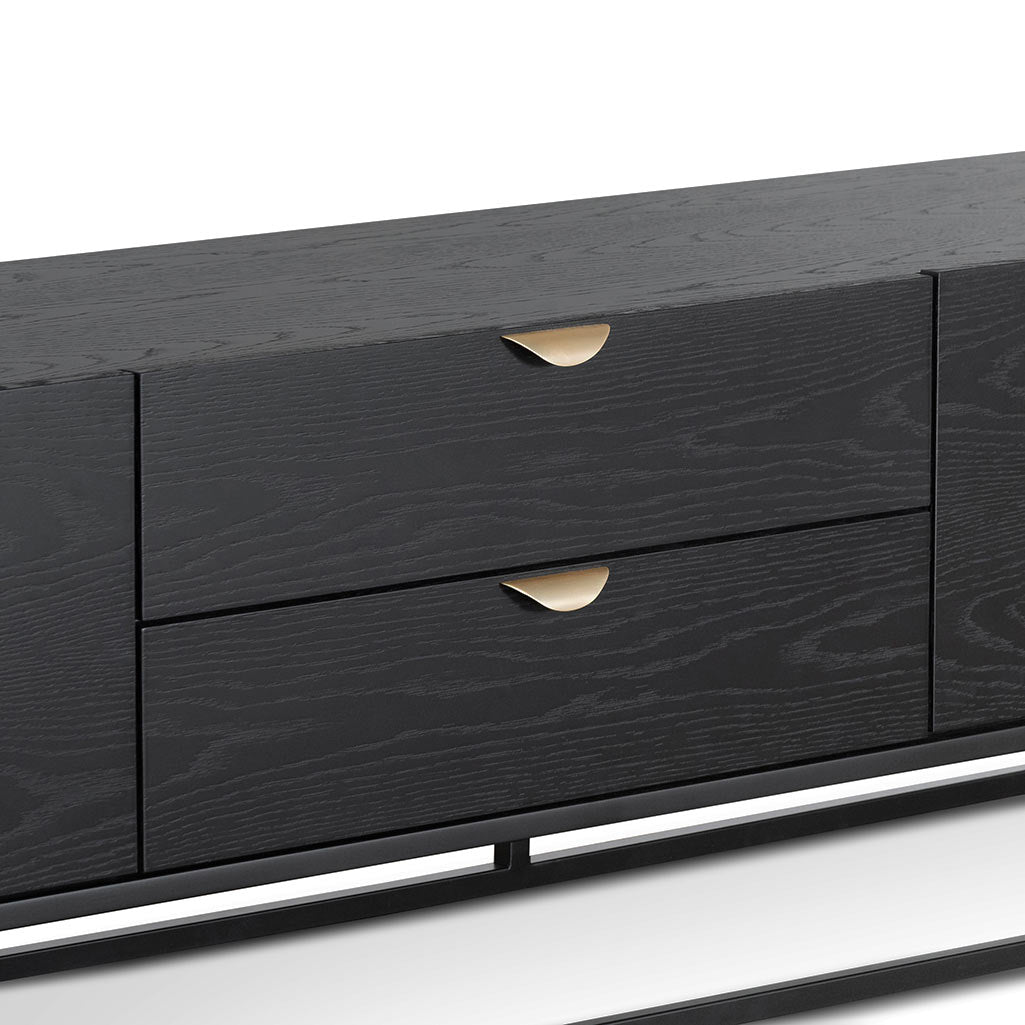 2m Wooden Palermo TV Entertainment Unit - Black