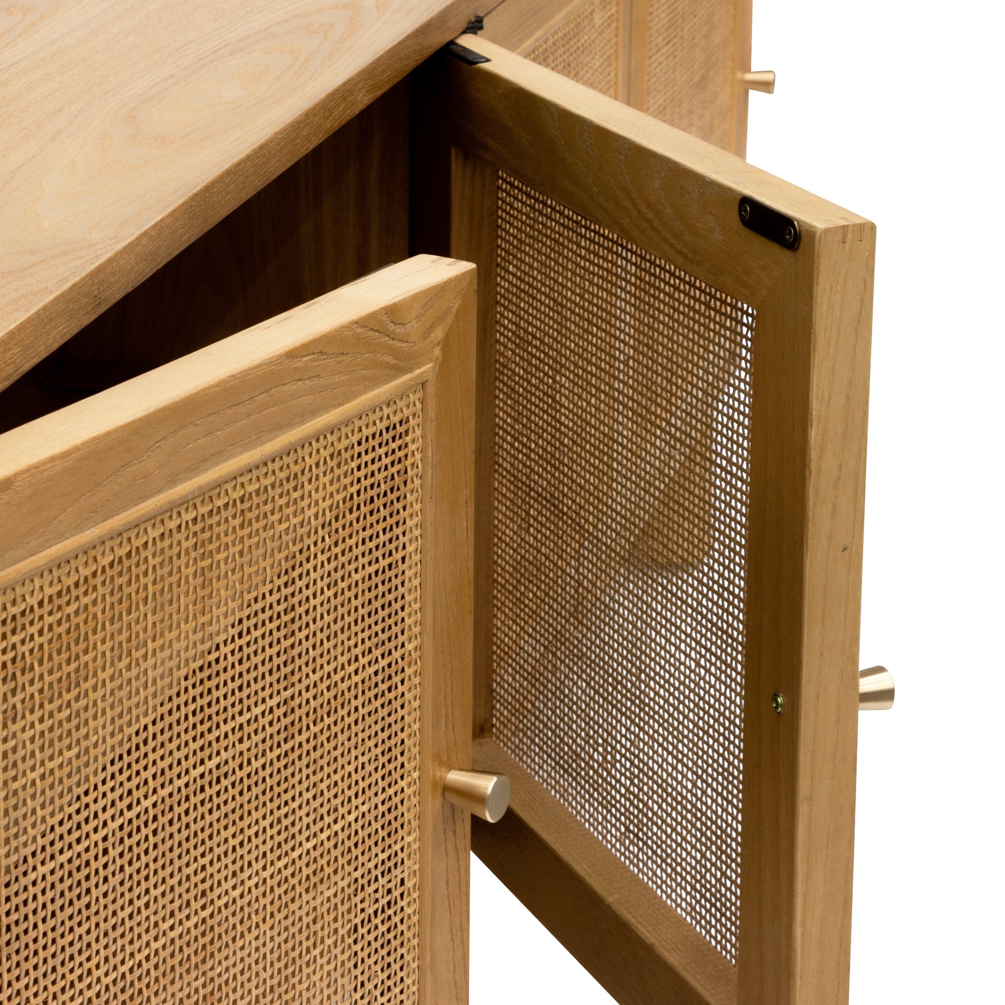 2.2m Rattan Doors Palermo TV Entertainment unit - Natural