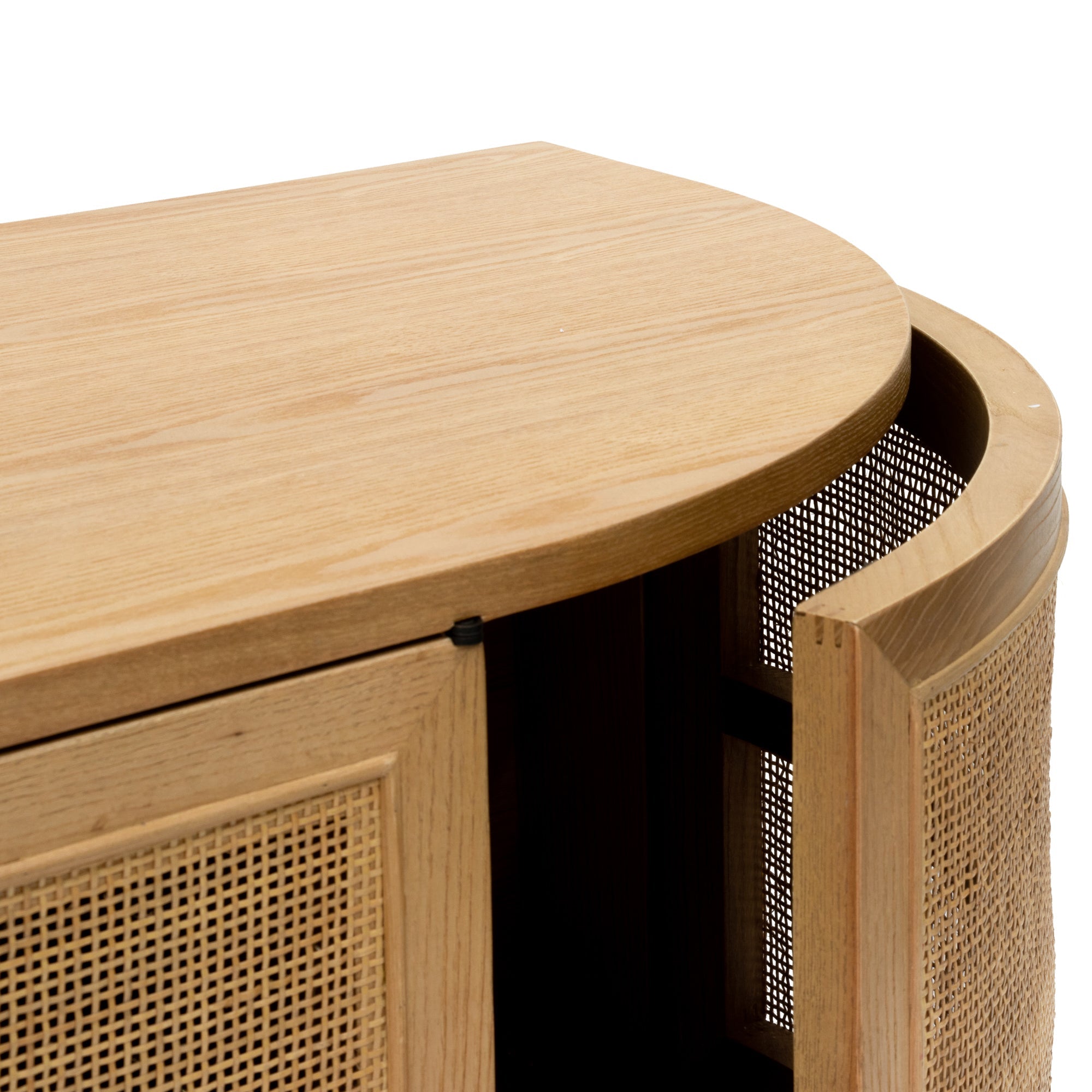 2.2m Rattan Doors Palermo TV Entertainment unit - Natural