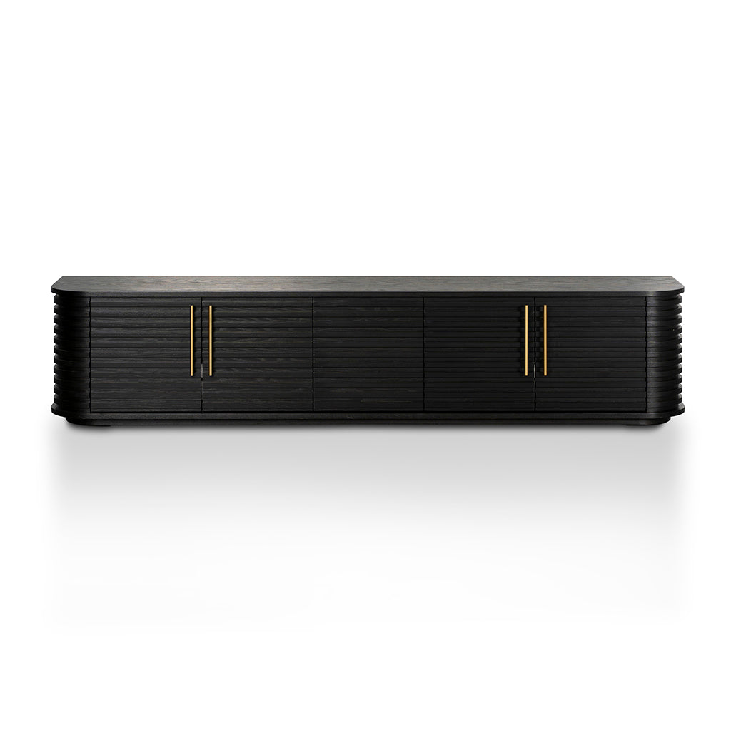 2.3m Palermo TV Entertainment Unit - Textured Espresso Black