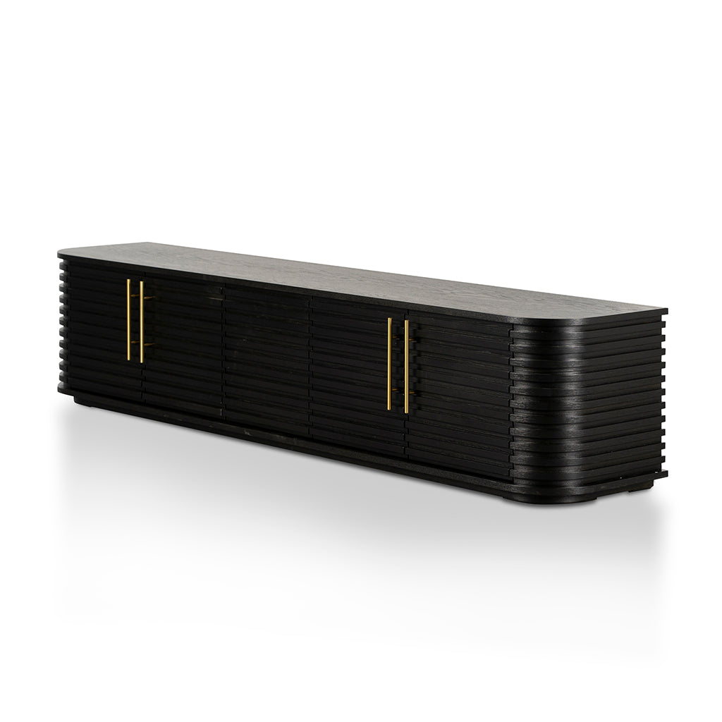 2.3m Palermo TV Entertainment Unit - Textured Espresso Black