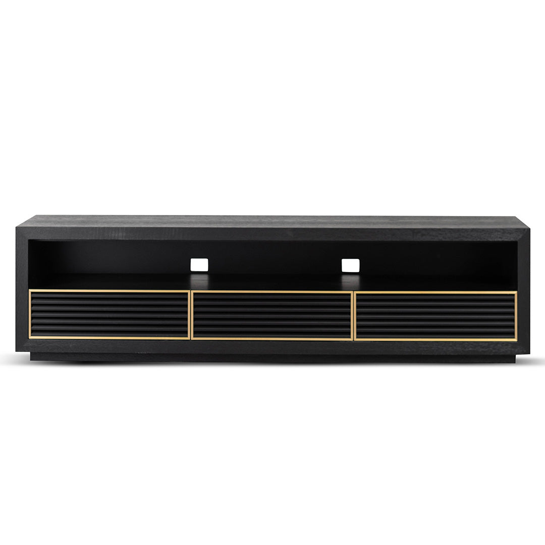 2m Palermo TV Entertainment Unit - Textured Espresso Black