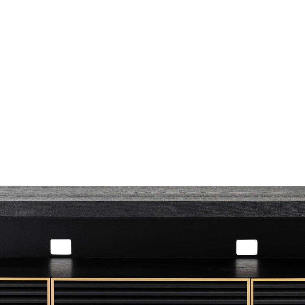 2m Palermo TV Entertainment Unit - Textured Espresso Black