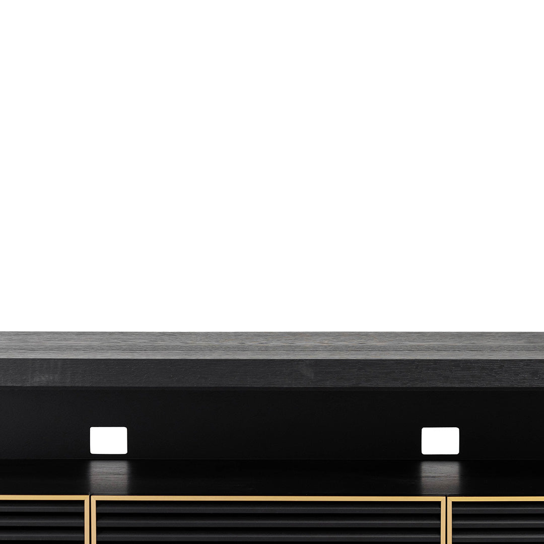 2m Palermo TV Entertainment Unit - Textured Espresso Black
