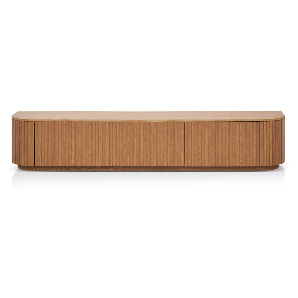 2.4m Palermo TV Entertainment Unit - Natural Oak