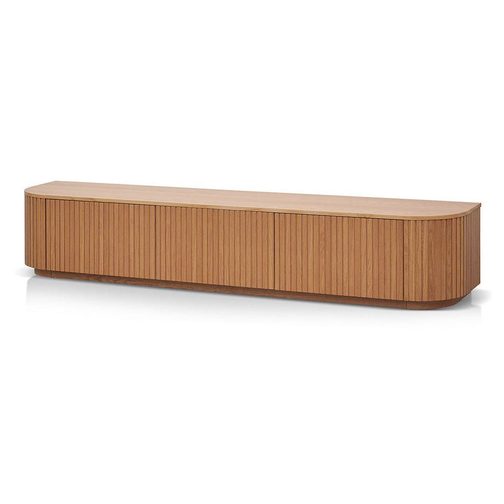 2.4m Palermo TV Entertainment Unit - Natural Oak