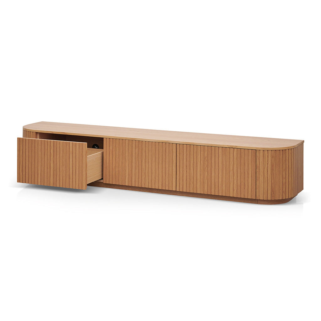 2.4m Palermo TV Entertainment Unit - Natural Oak