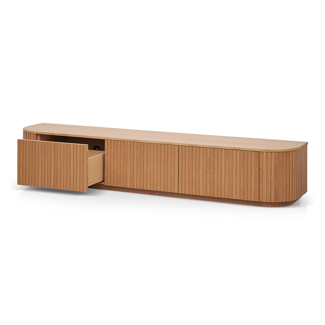 2.4m Palermo TV Entertainment Unit - Natural Oak