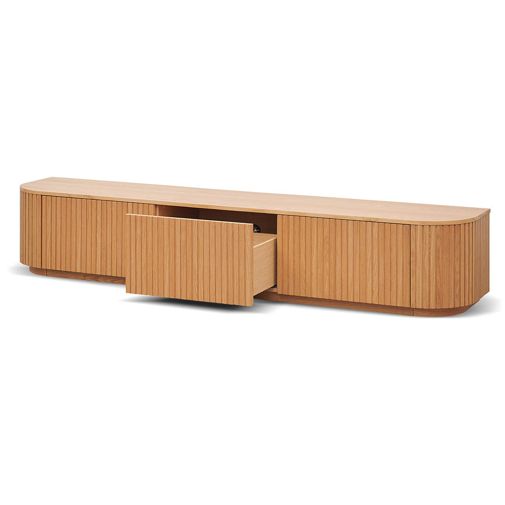 2.4m Palermo TV Entertainment Unit - Natural Oak