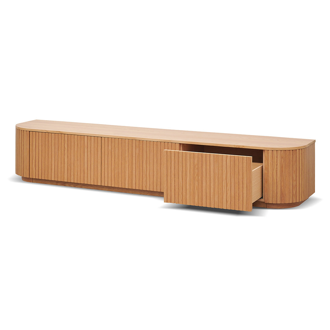 2.4m Palermo TV Entertainment Unit - Natural Oak