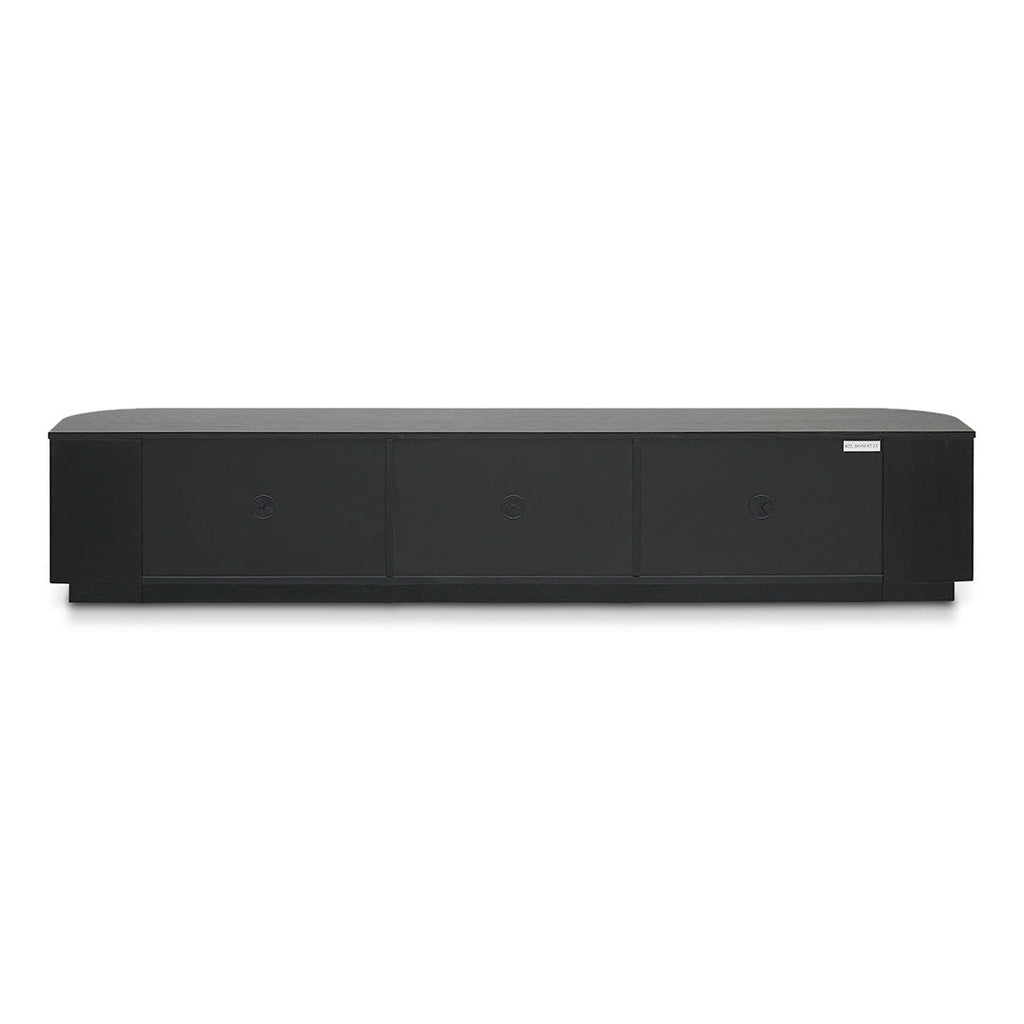 2.4m TV Unit - Full Black Oak