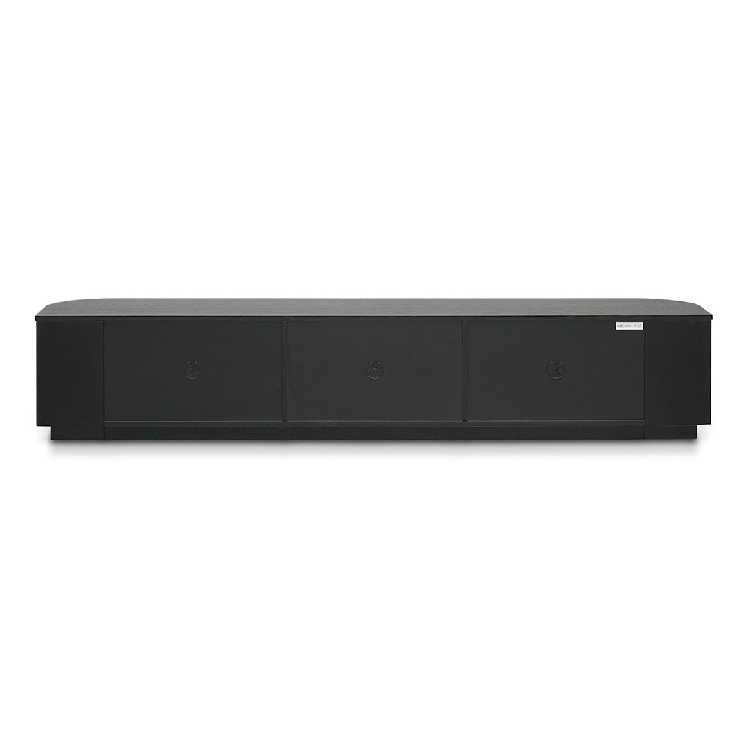 2.4m TV Unit - Full Black Oak