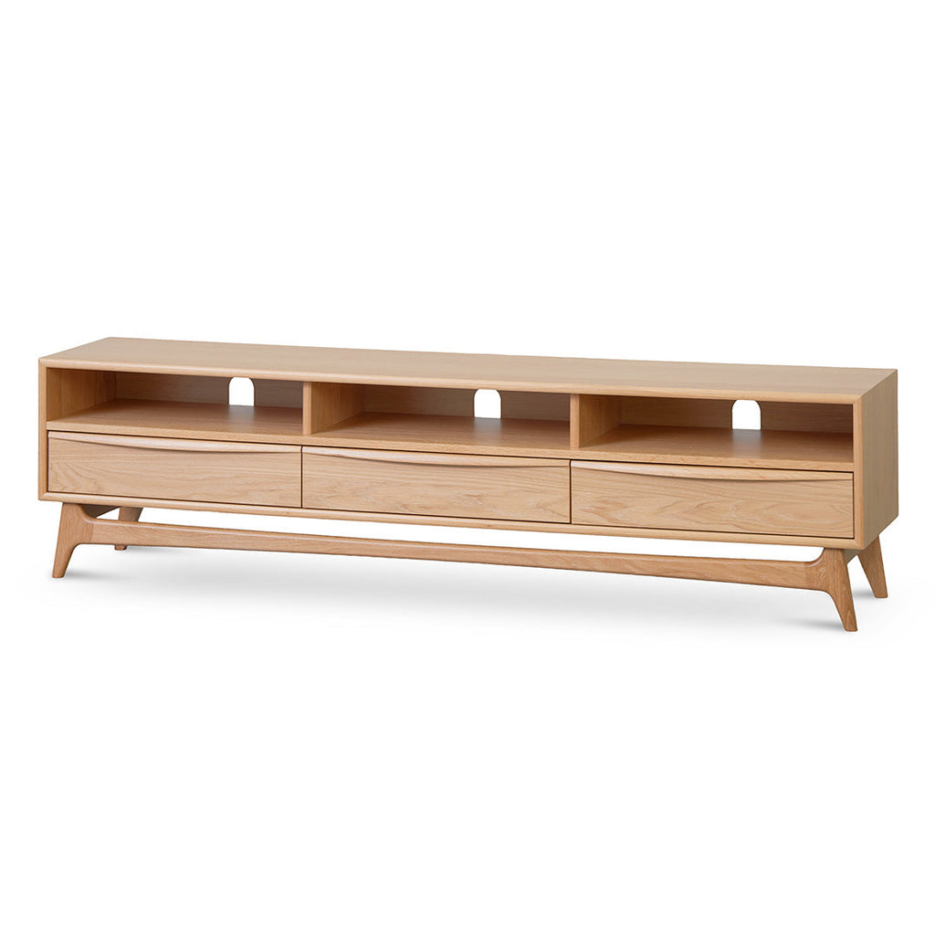 Wide Palermo TV Entertainment Unit - Natural Oak