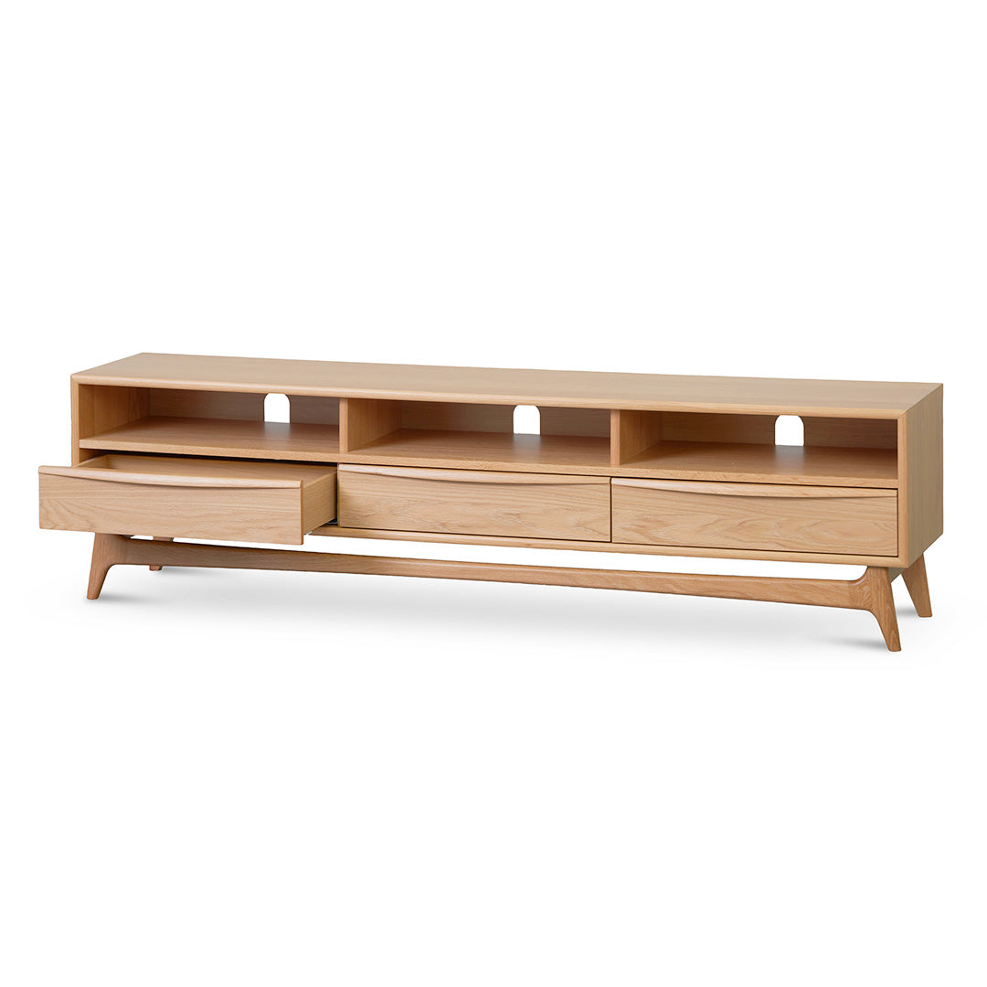 Wide Palermo TV Entertainment Unit - Natural Oak