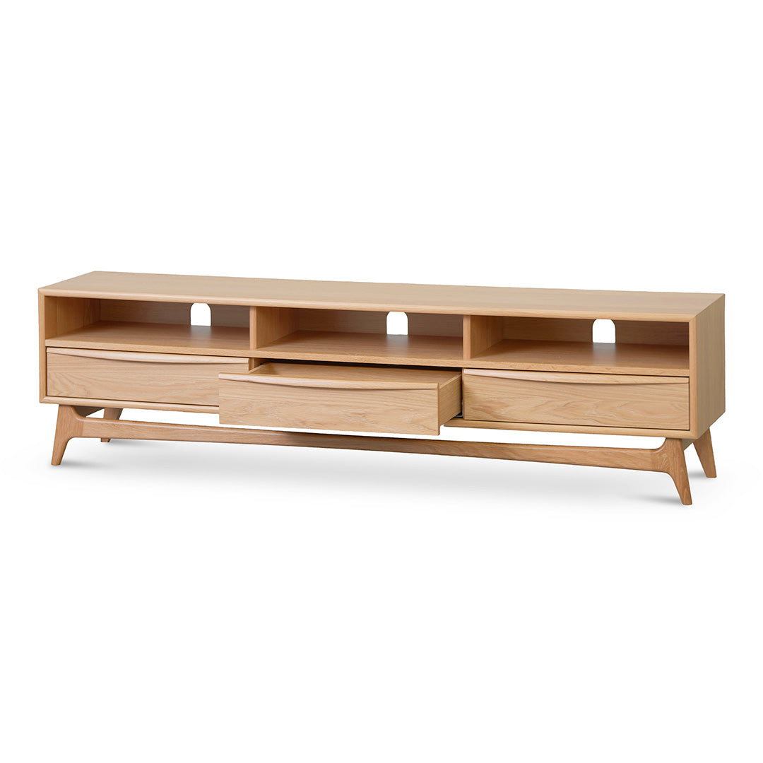 Wide Palermo TV Entertainment Unit - Natural Oak