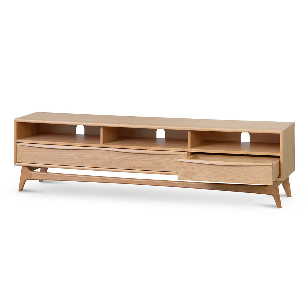 Wide Palermo TV Entertainment Unit - Natural Oak