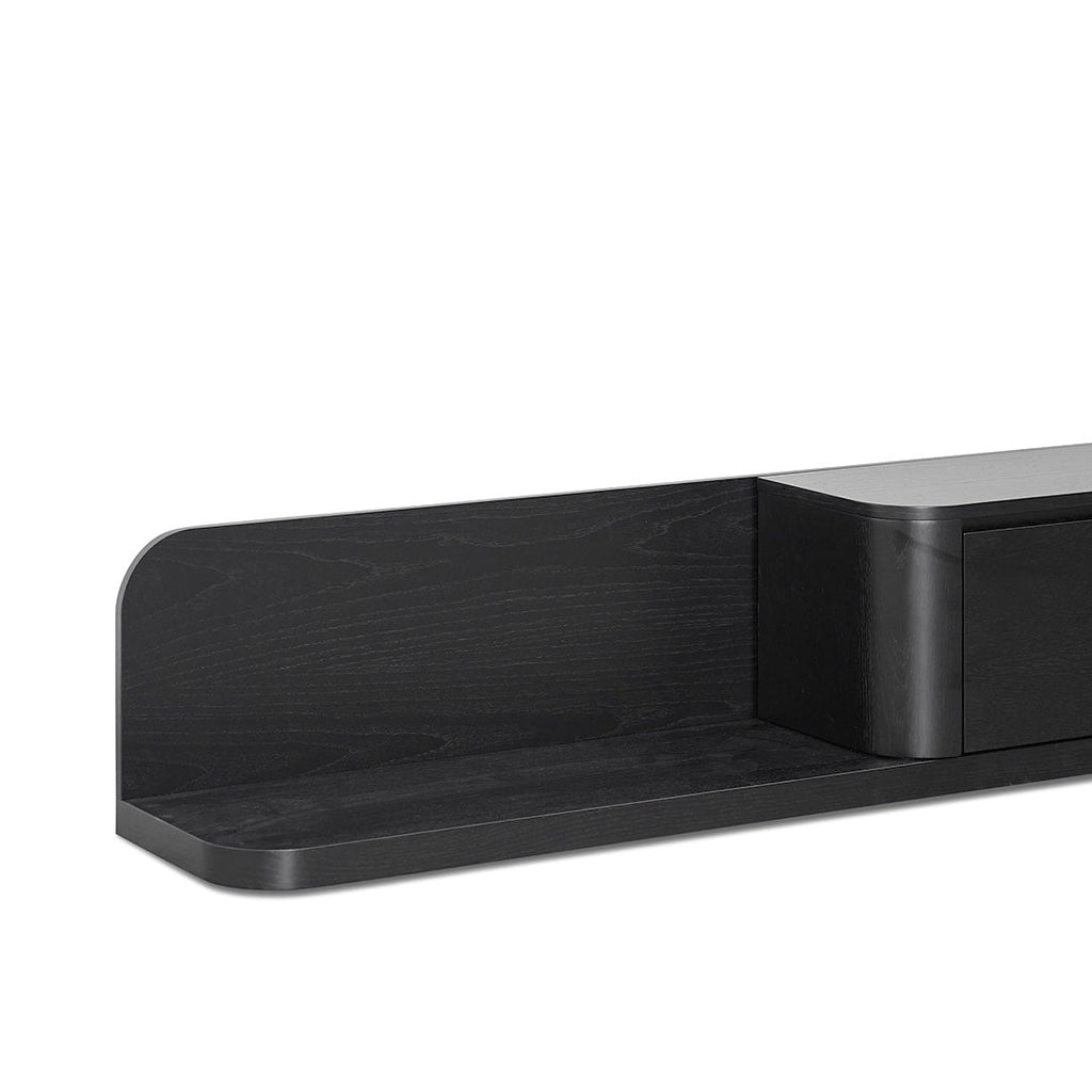 Expandable Palermo TV Entertainment Unit - Full Black Oak