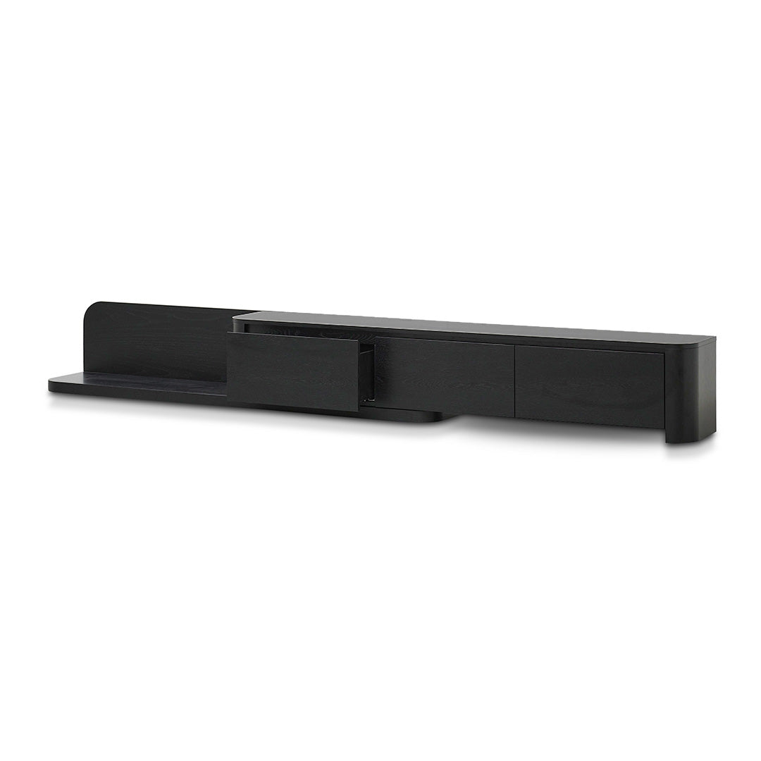 Expandable Palermo TV Entertainment Unit - Full Black Oak