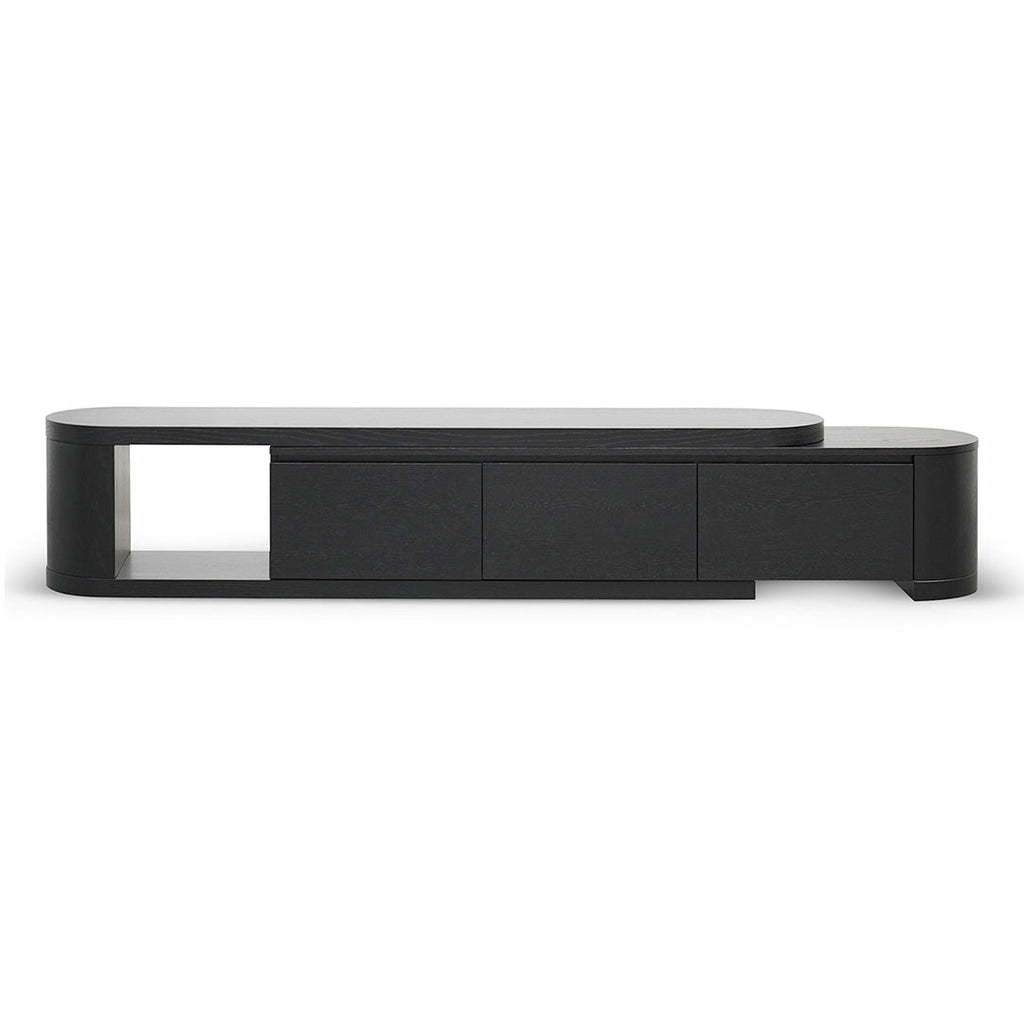 Extendable Palermo TV Entertainment Unit - Full Black Oak