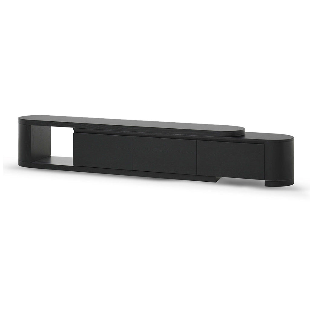 Extendable Palermo TV Entertainment Unit - Full Black Oak