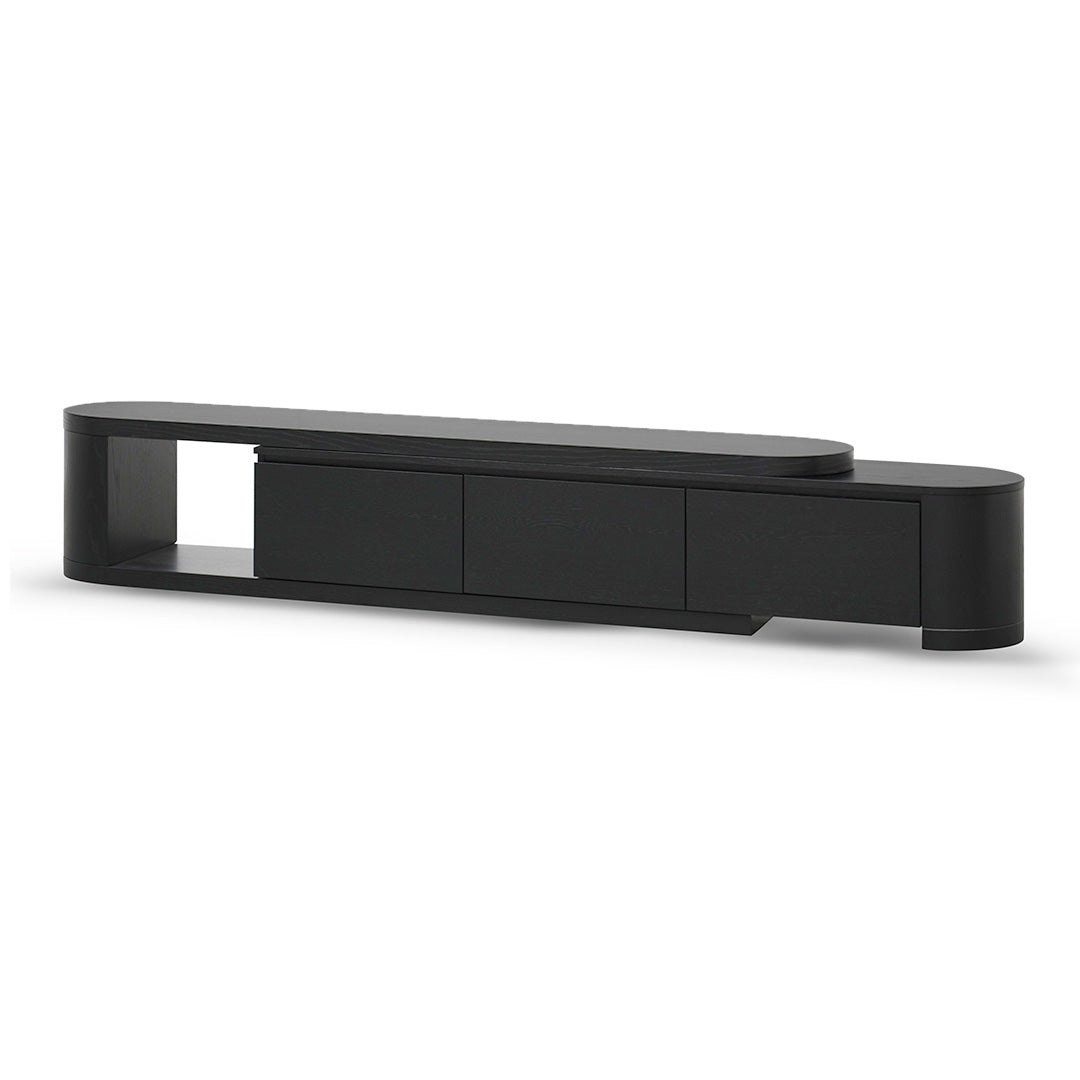 Extendable Palermo TV Entertainment Unit - Full Black Oak