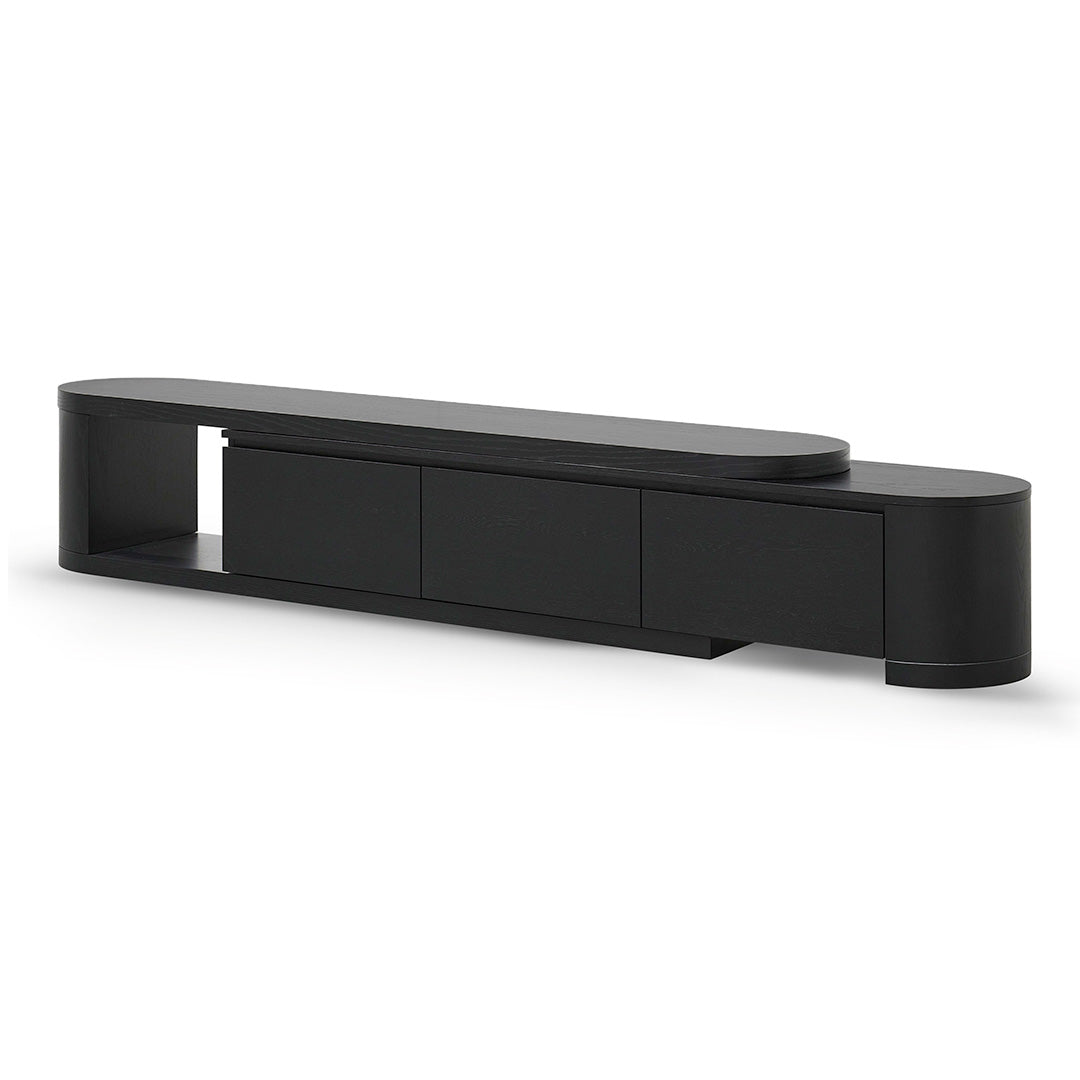 Extendable Palermo TV Entertainment Unit - Full Black Oak