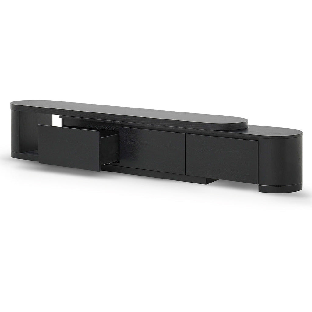 Extendable Palermo TV Entertainment Unit - Full Black Oak