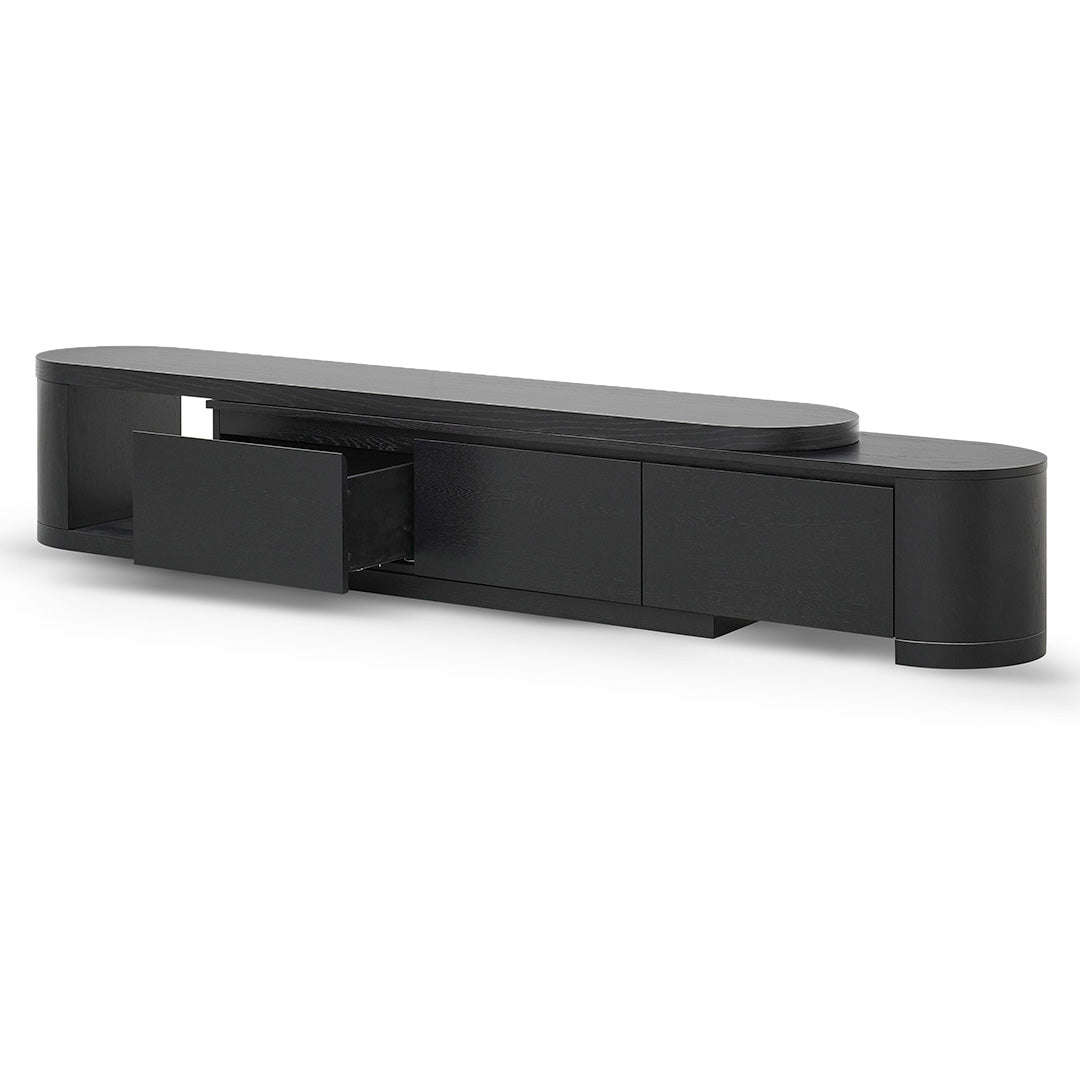 Extendable Palermo TV Entertainment Unit - Full Black Oak