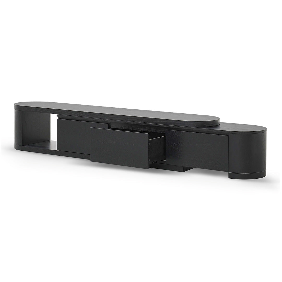 Extendable Palermo TV Entertainment Unit - Full Black Oak