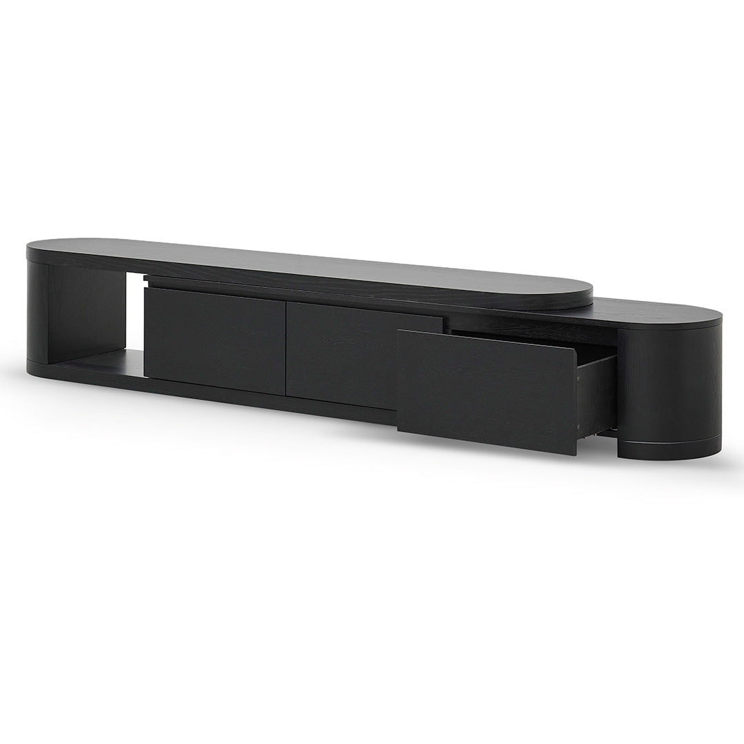 Extendable Palermo TV Entertainment Unit - Full Black Oak