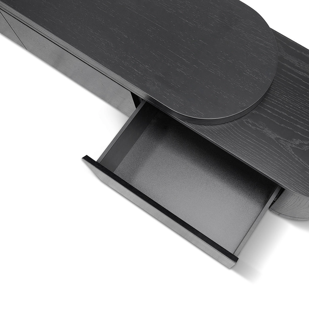Extendable Palermo TV Entertainment Unit - Full Black Oak