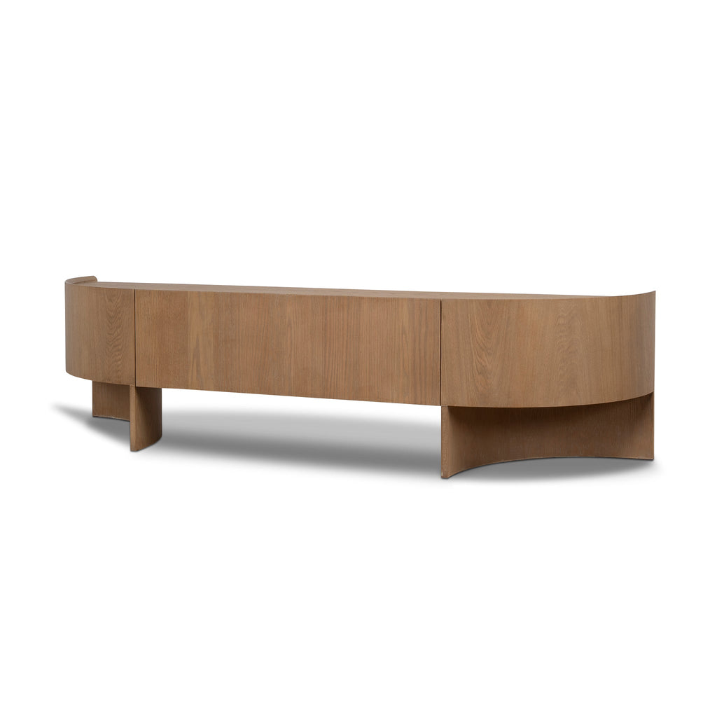2m Palermo TV Entertainment Unit - Dusty Oak
