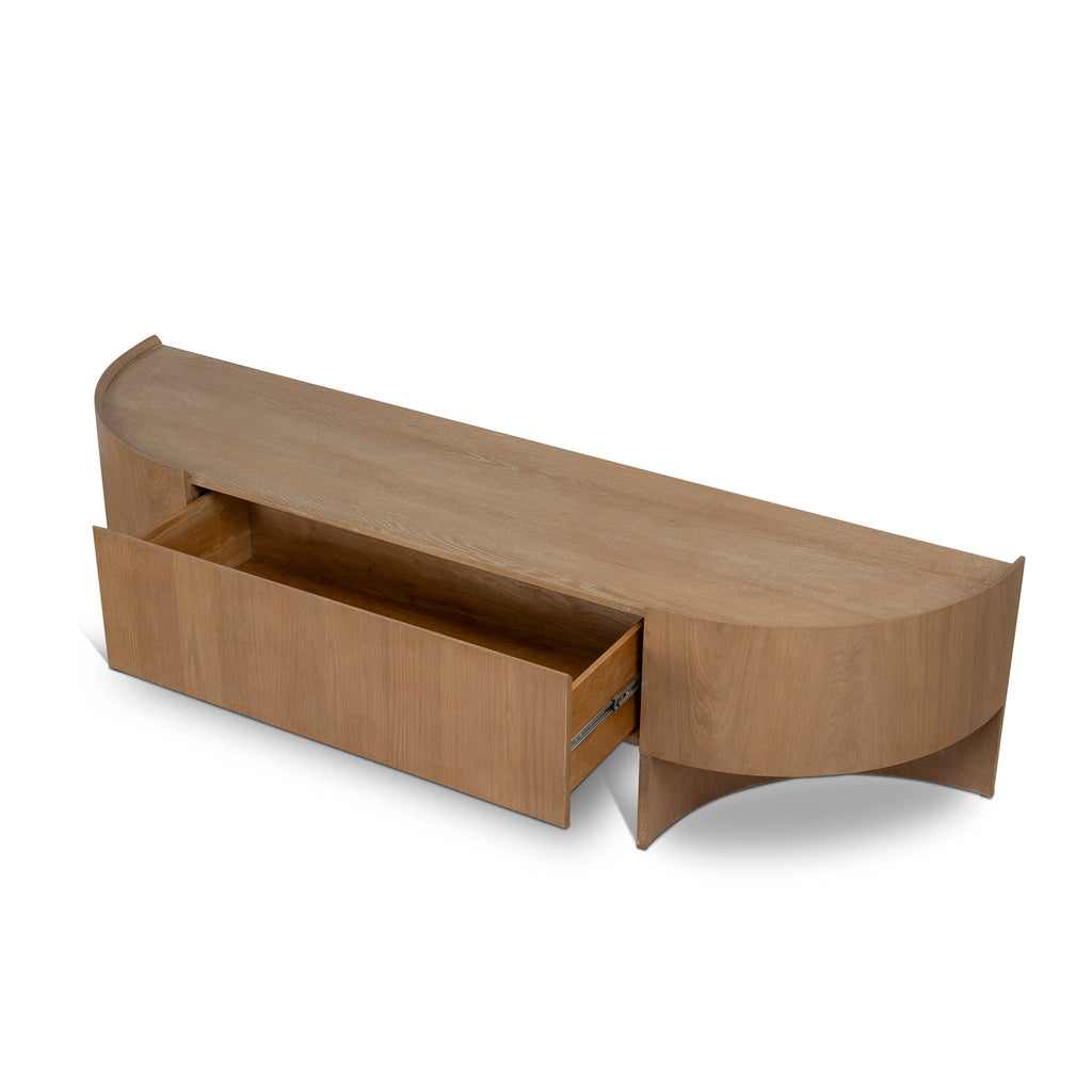 2m Palermo TV Entertainment Unit - Dusty Oak