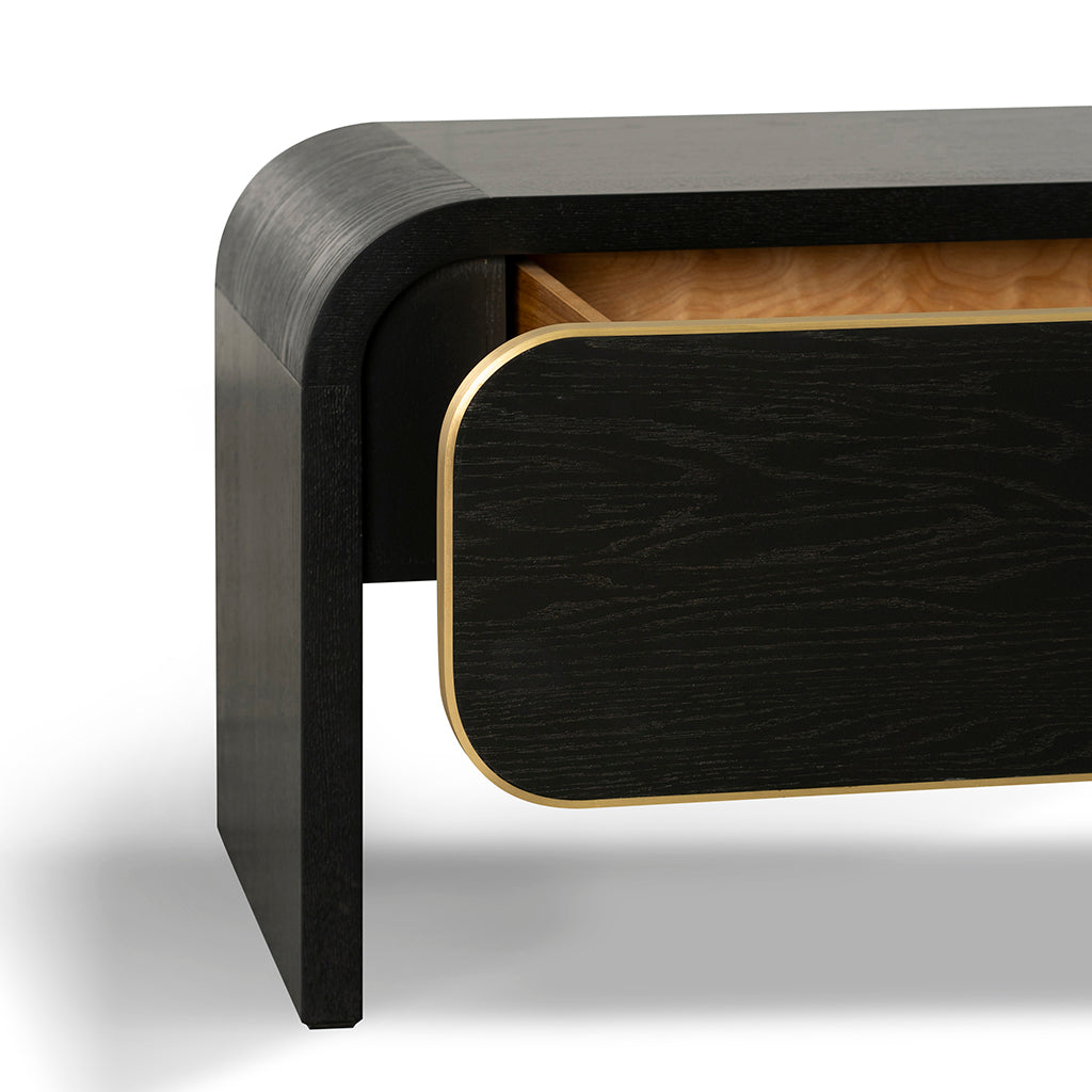 2m Palermo TV Entertainment Unit - Textured Espresso Black