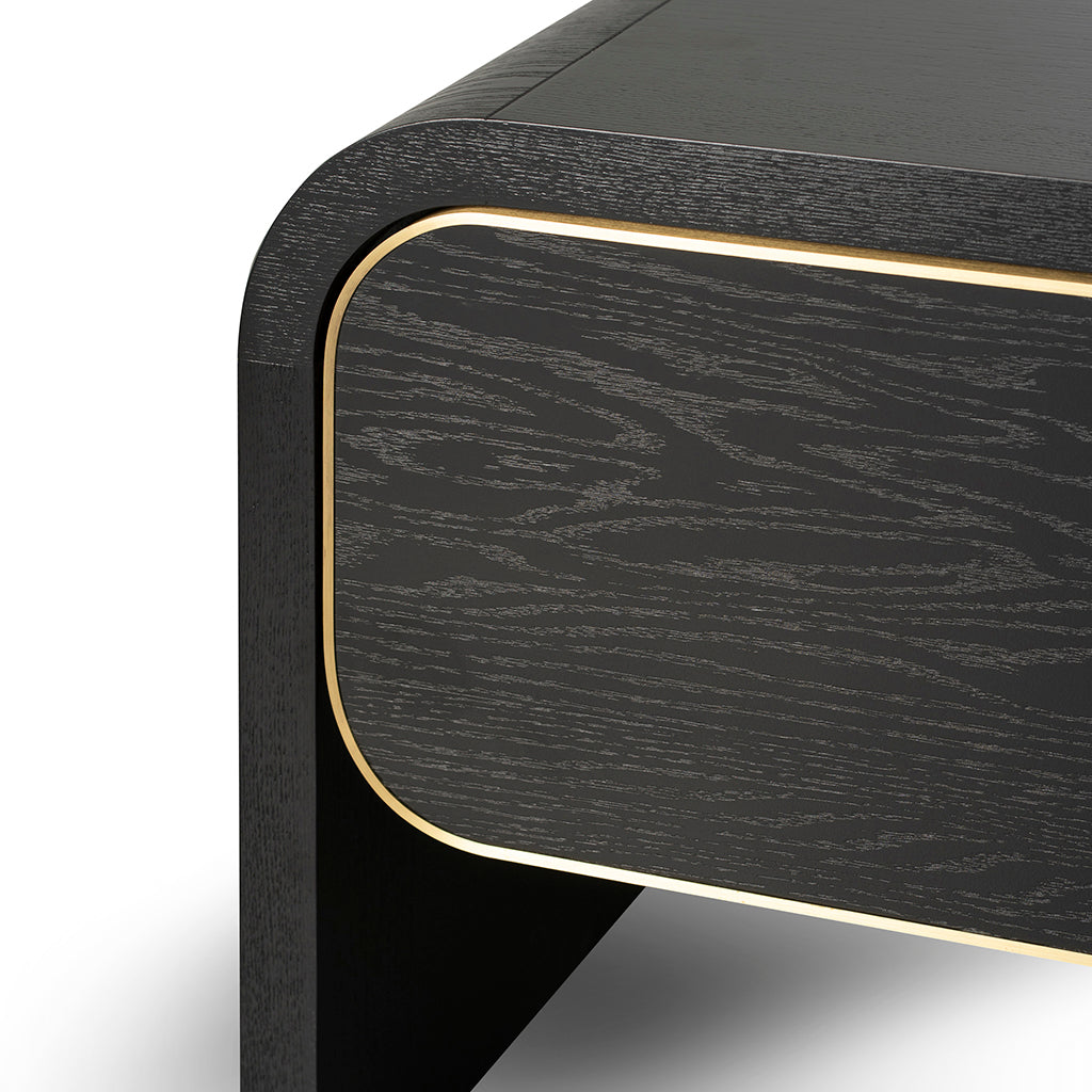 2m Palermo TV Entertainment Unit - Textured Espresso Black