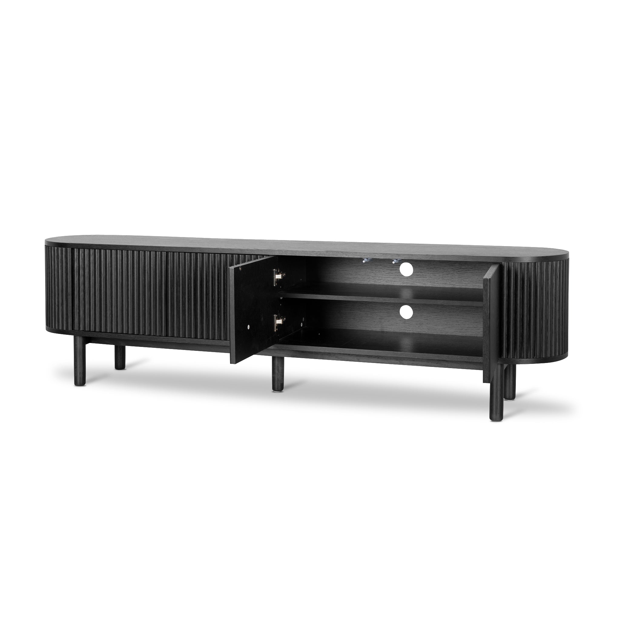 2m Palermo TV Entertainment Unit - Full Black
