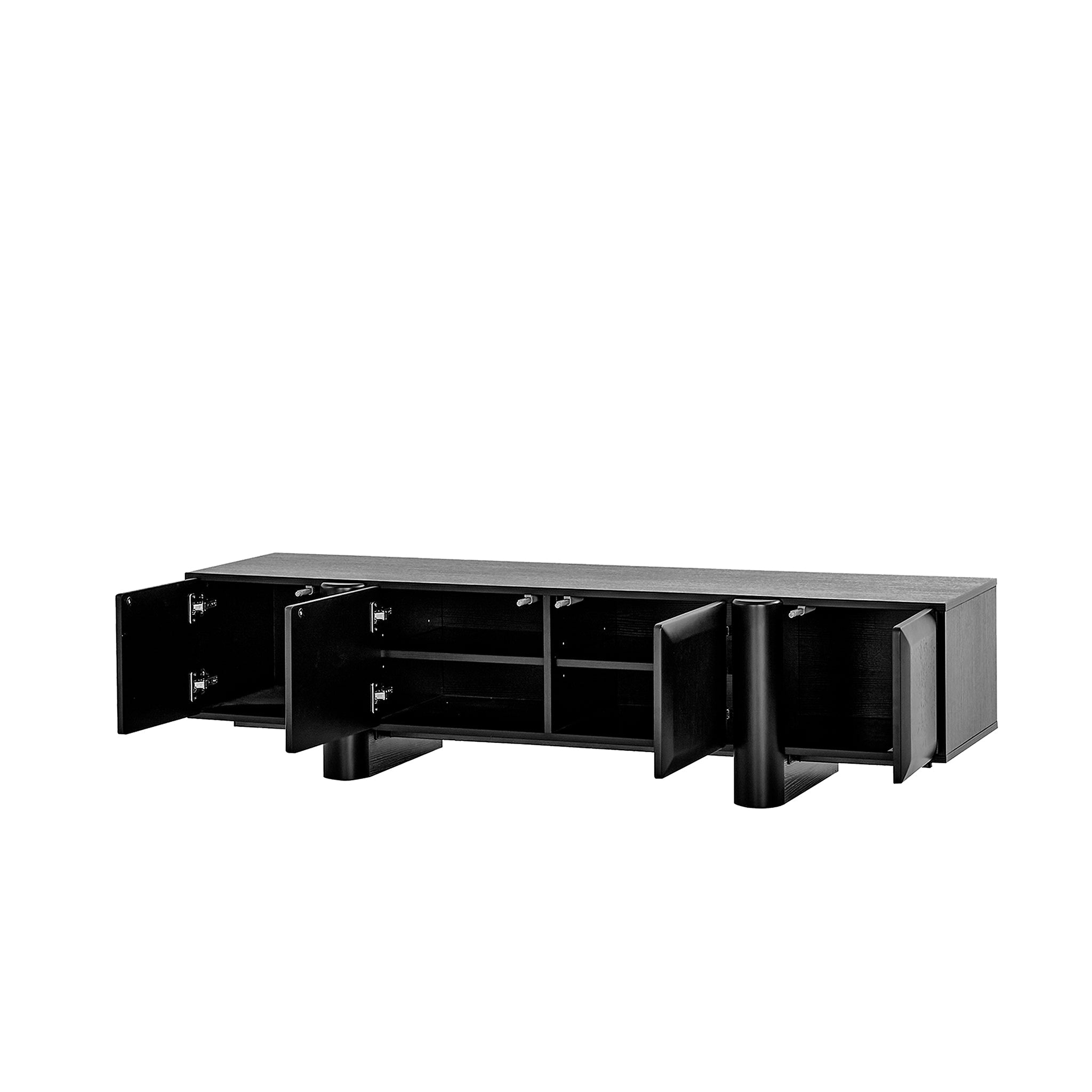 1.6m Palermo TV Entertainment Unit - Full Black