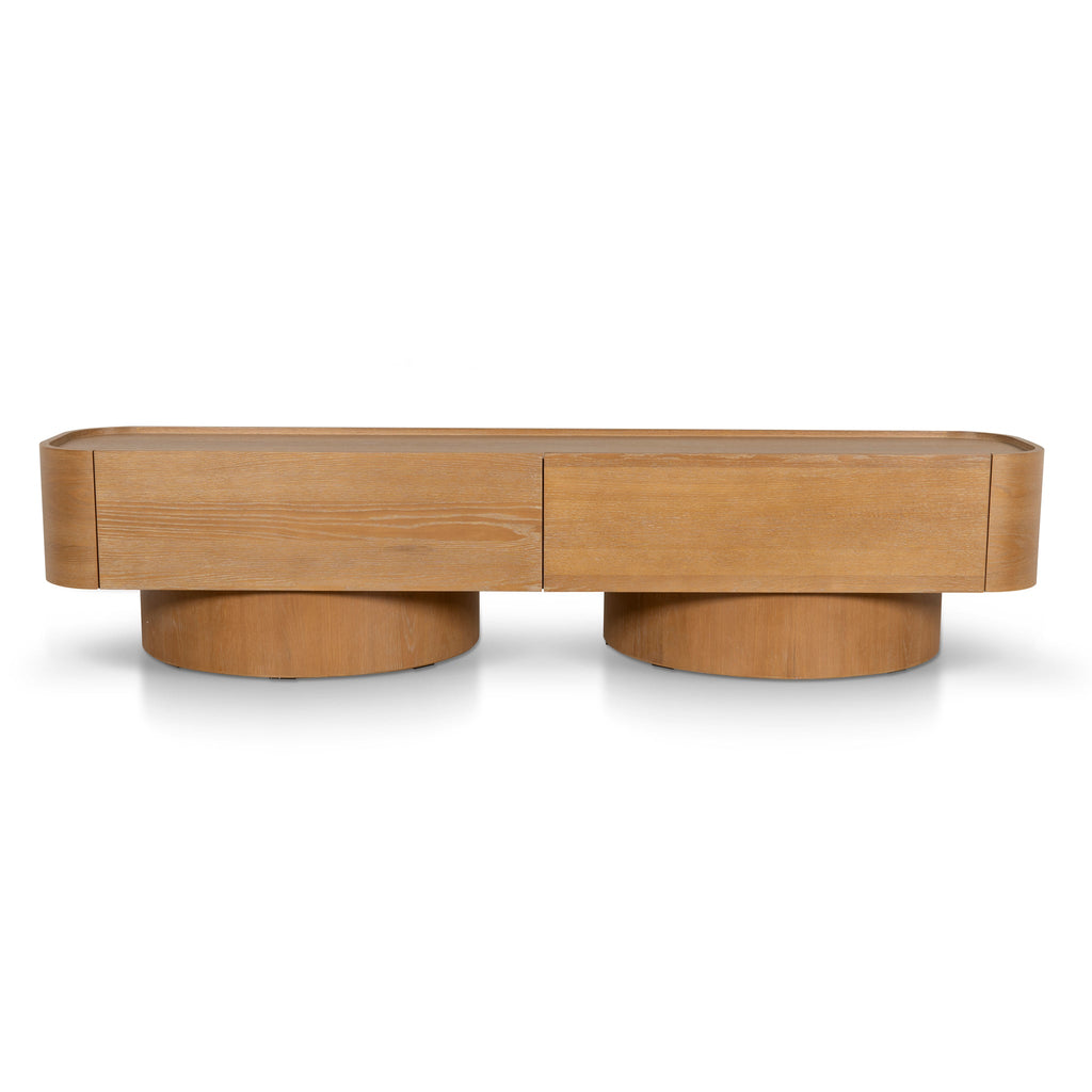 2.2m Palermo TV Entertainment Unit - Dusty Oak