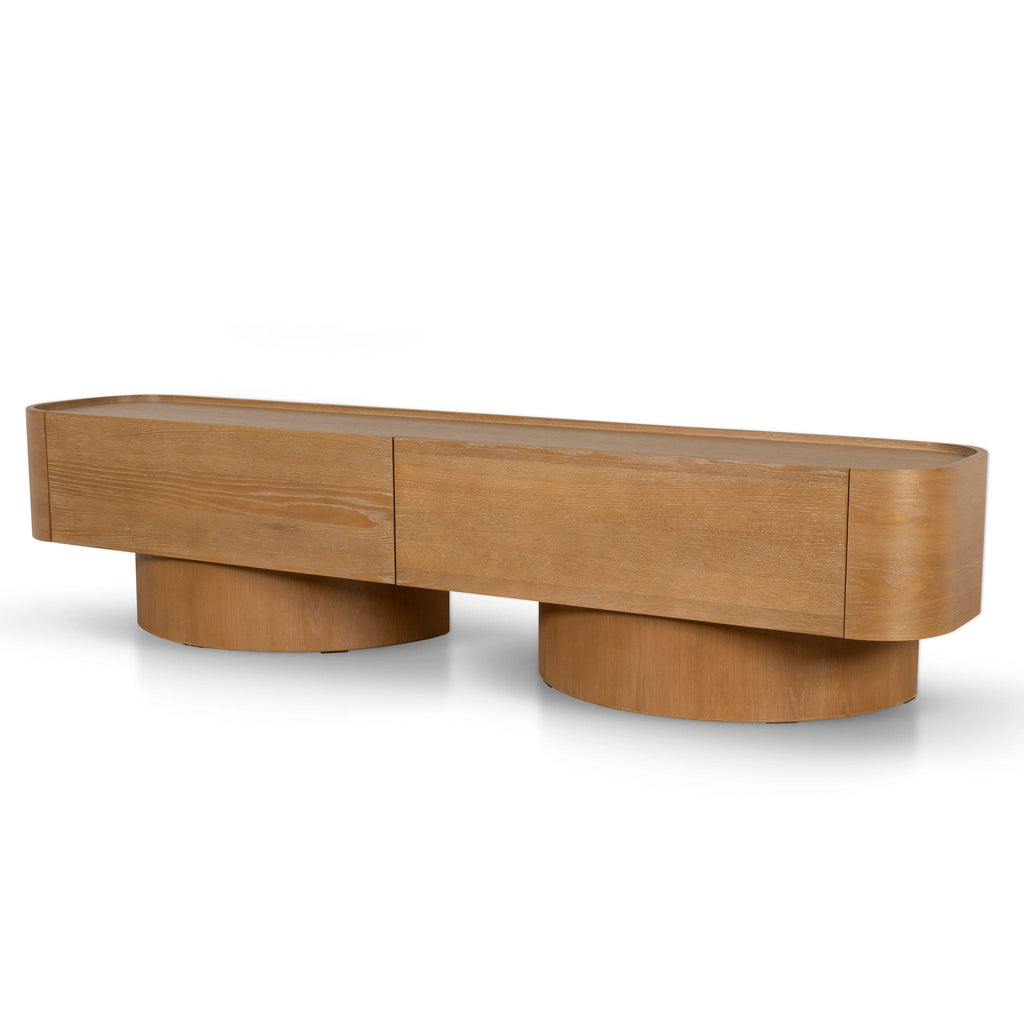 2.2m Palermo TV Entertainment Unit - Dusty Oak