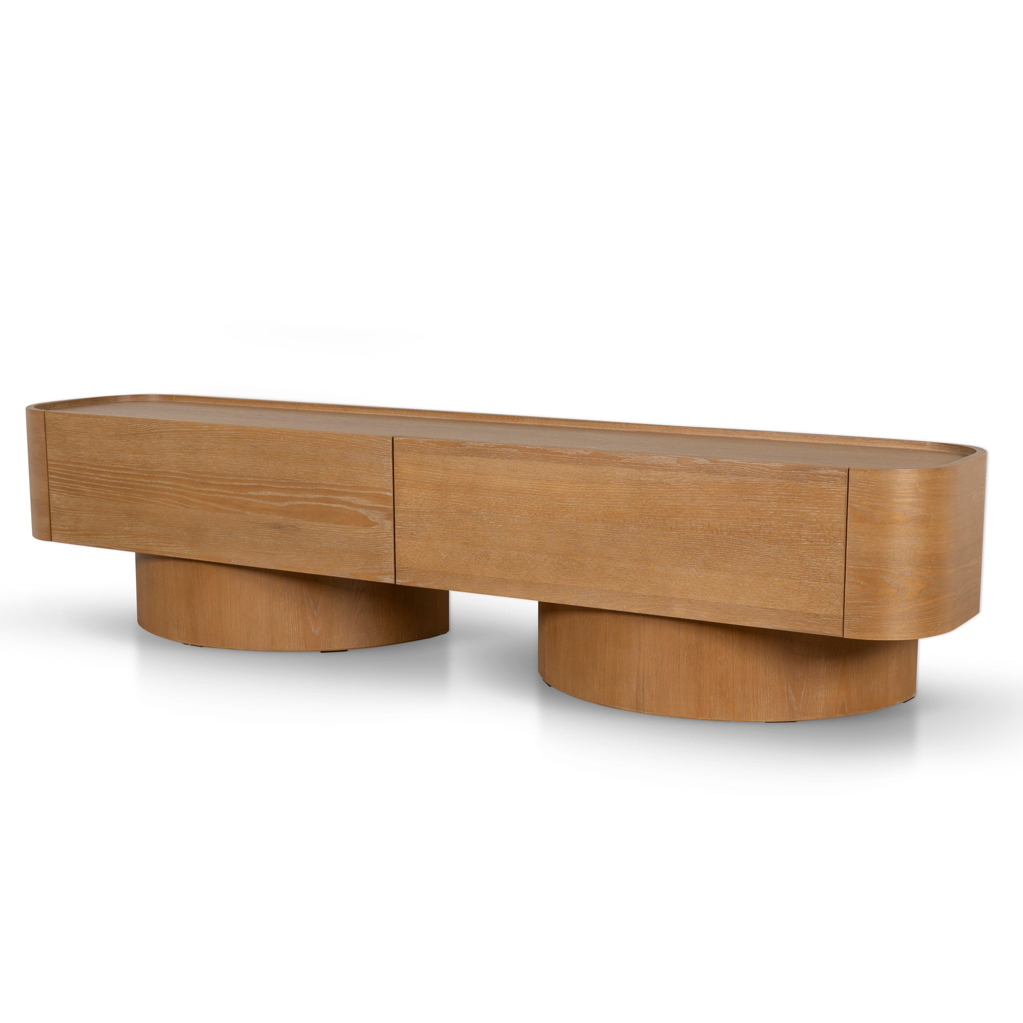 2.2m Palermo TV Entertainment Unit - Dusty Oak