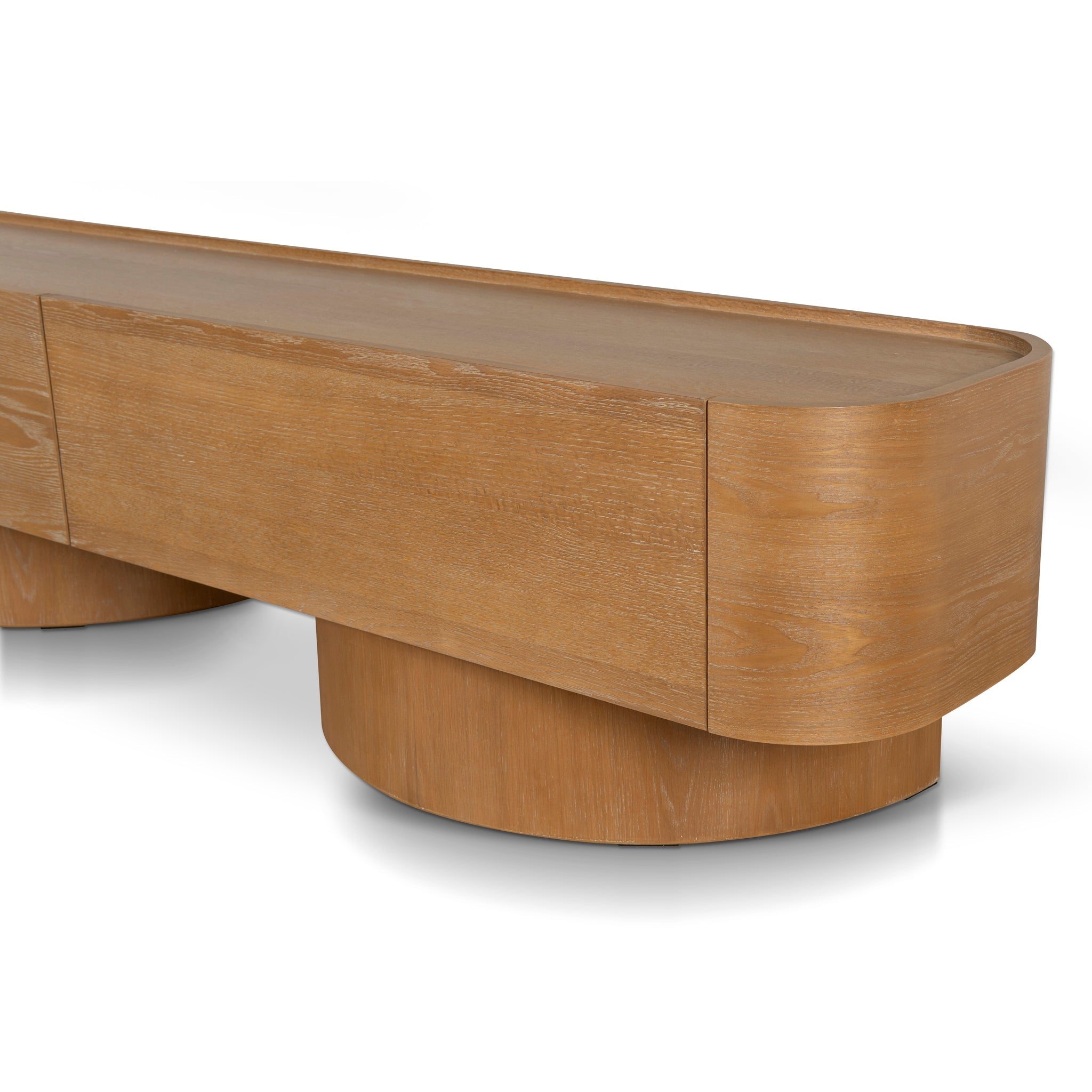 2.2m Palermo TV Entertainment Unit - Dusty Oak