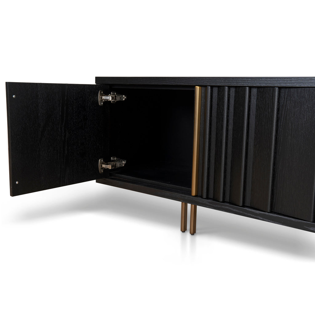 2m Palermo TV Entertainment Unit - Textured Espresso Black
