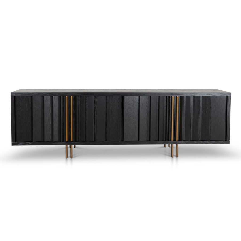 2m Palermo TV Entertainment Unit - Textured Espresso Black